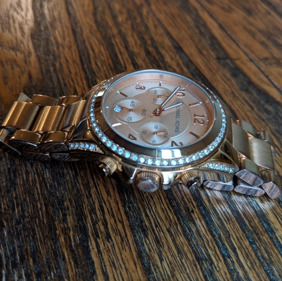 Michael Kors Chronograph Watch w/ glitz